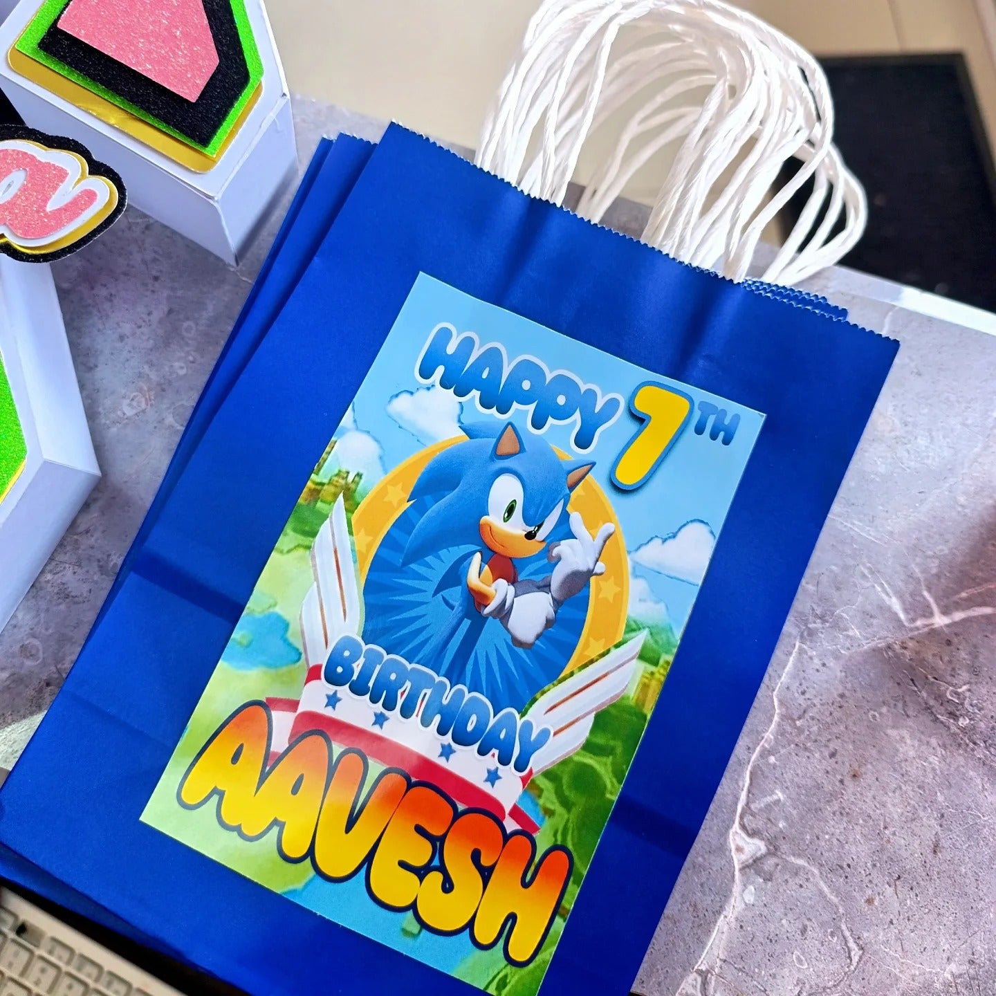 Custom Party Bags with Personalized Stickers