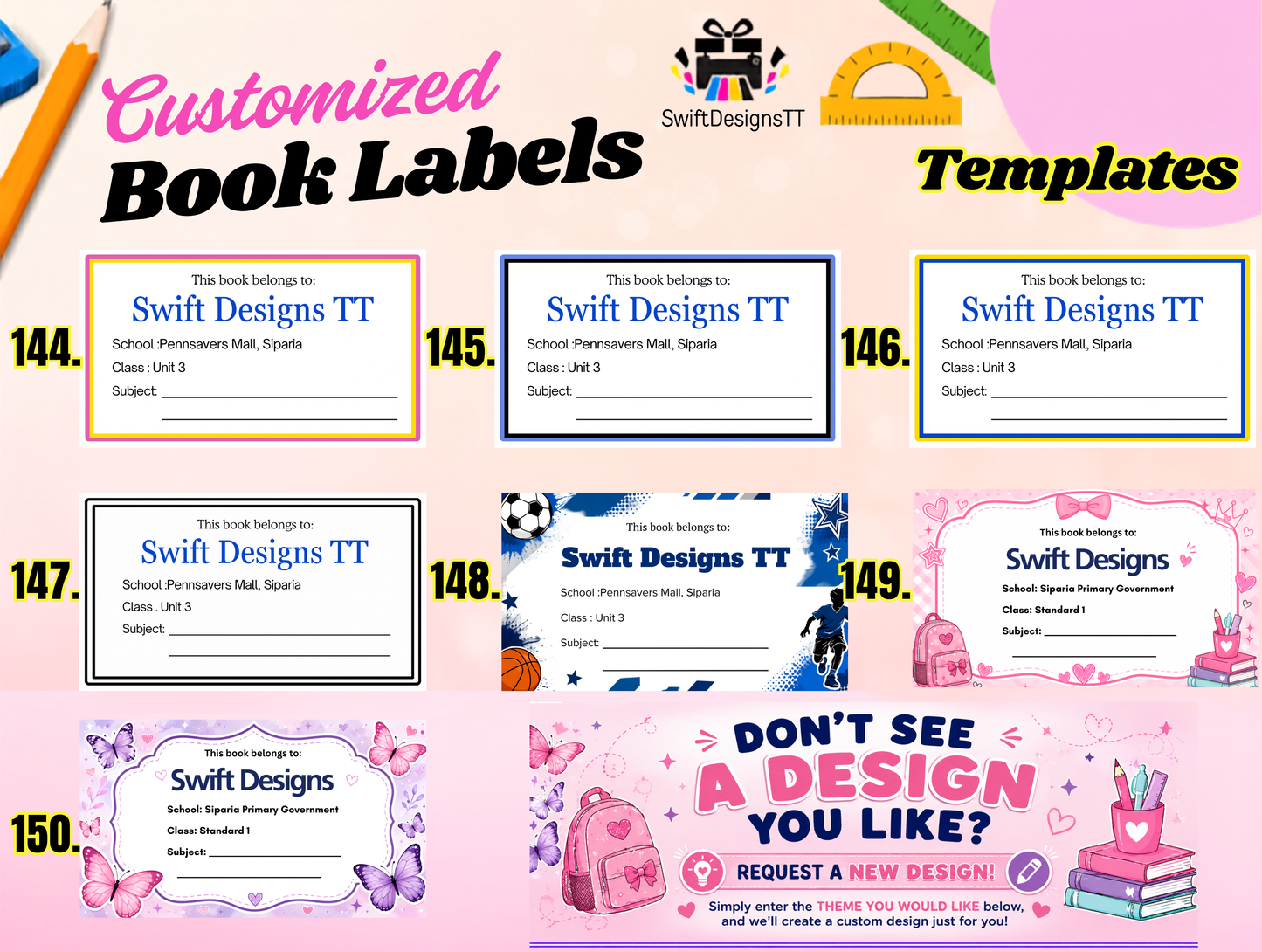 Customized Books Labels
