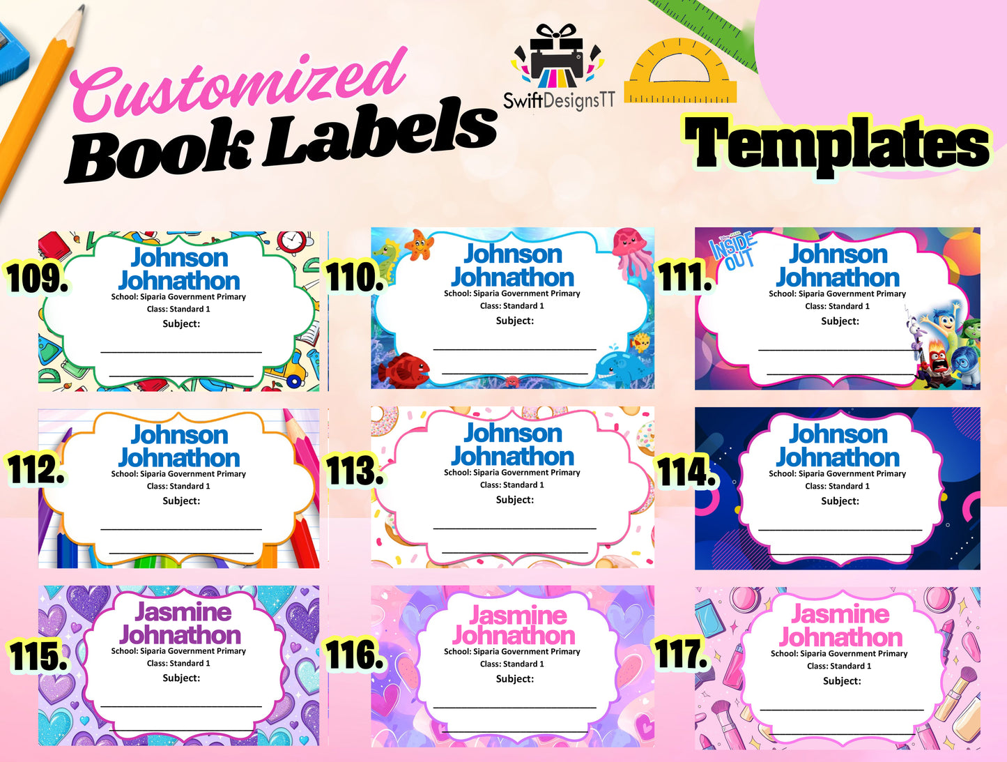 Customized Books Labels