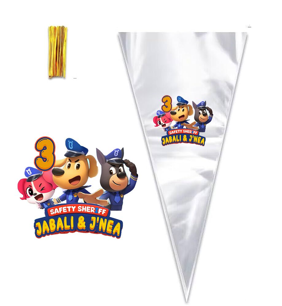 6PCS - Cone shape Clear Bags