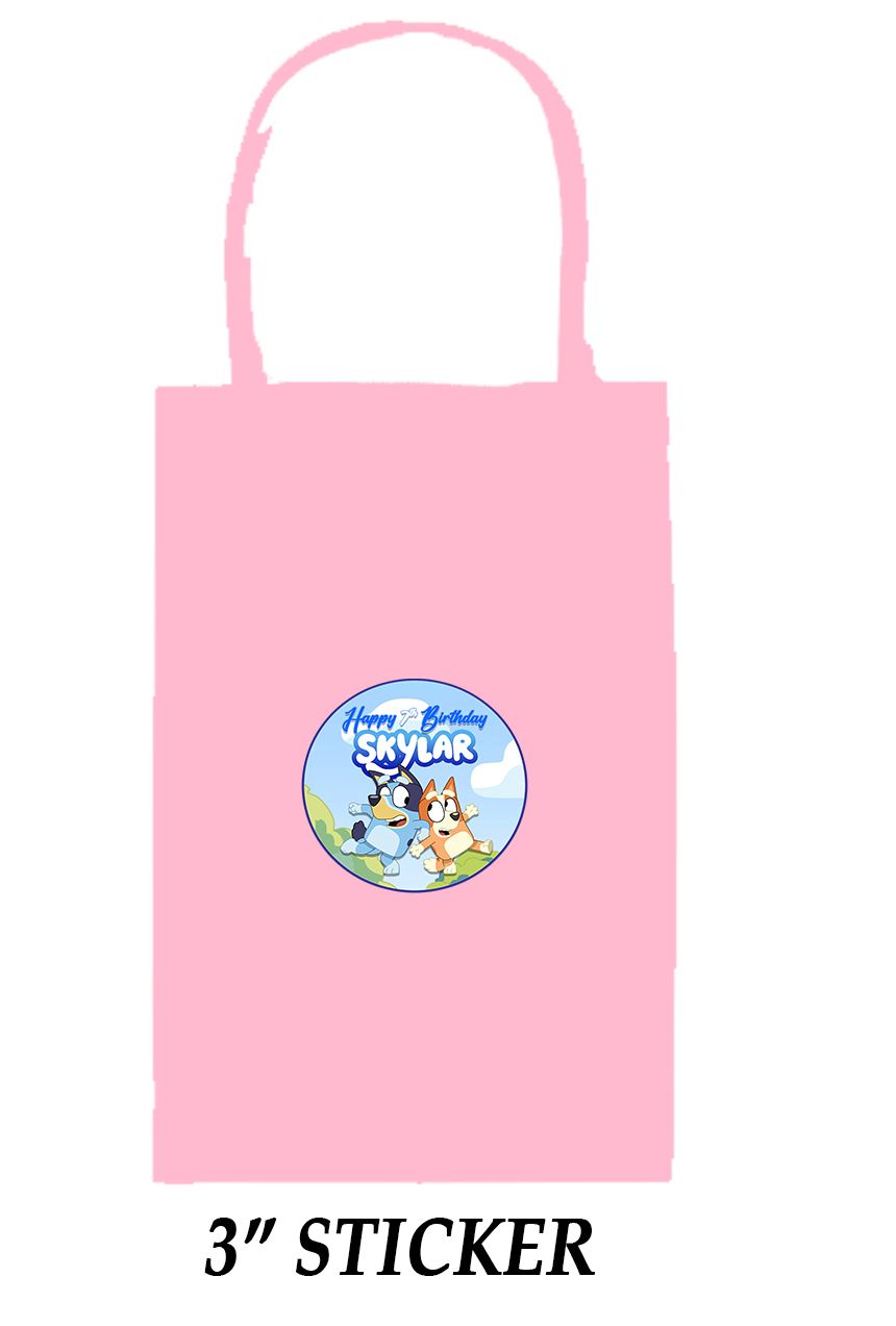 Custom Party Bags with Personalized Stickers