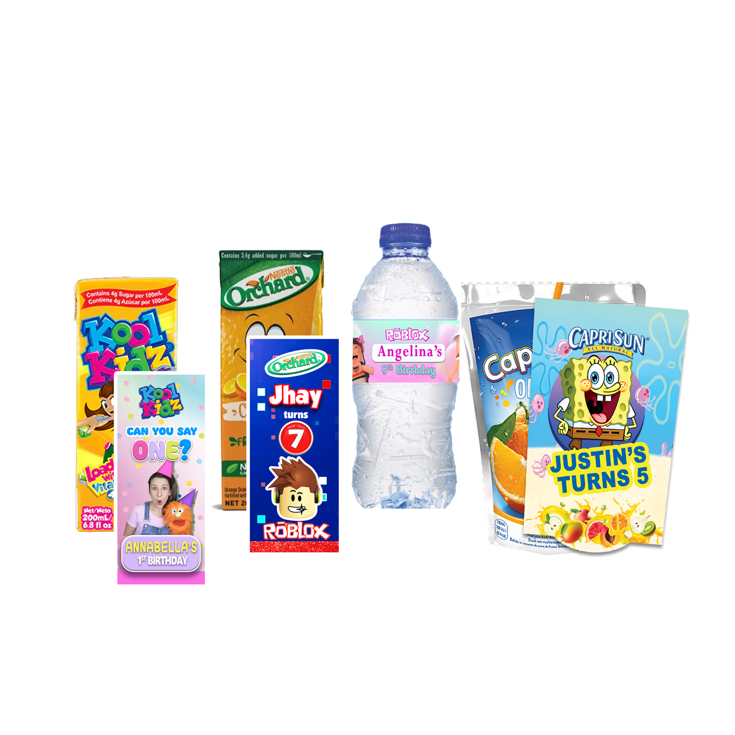 12PCS Customized Drink Labels (Front only)