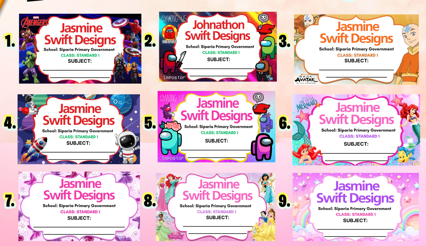 Customized Books Labels