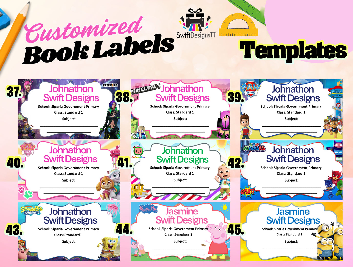 Customized Books Labels