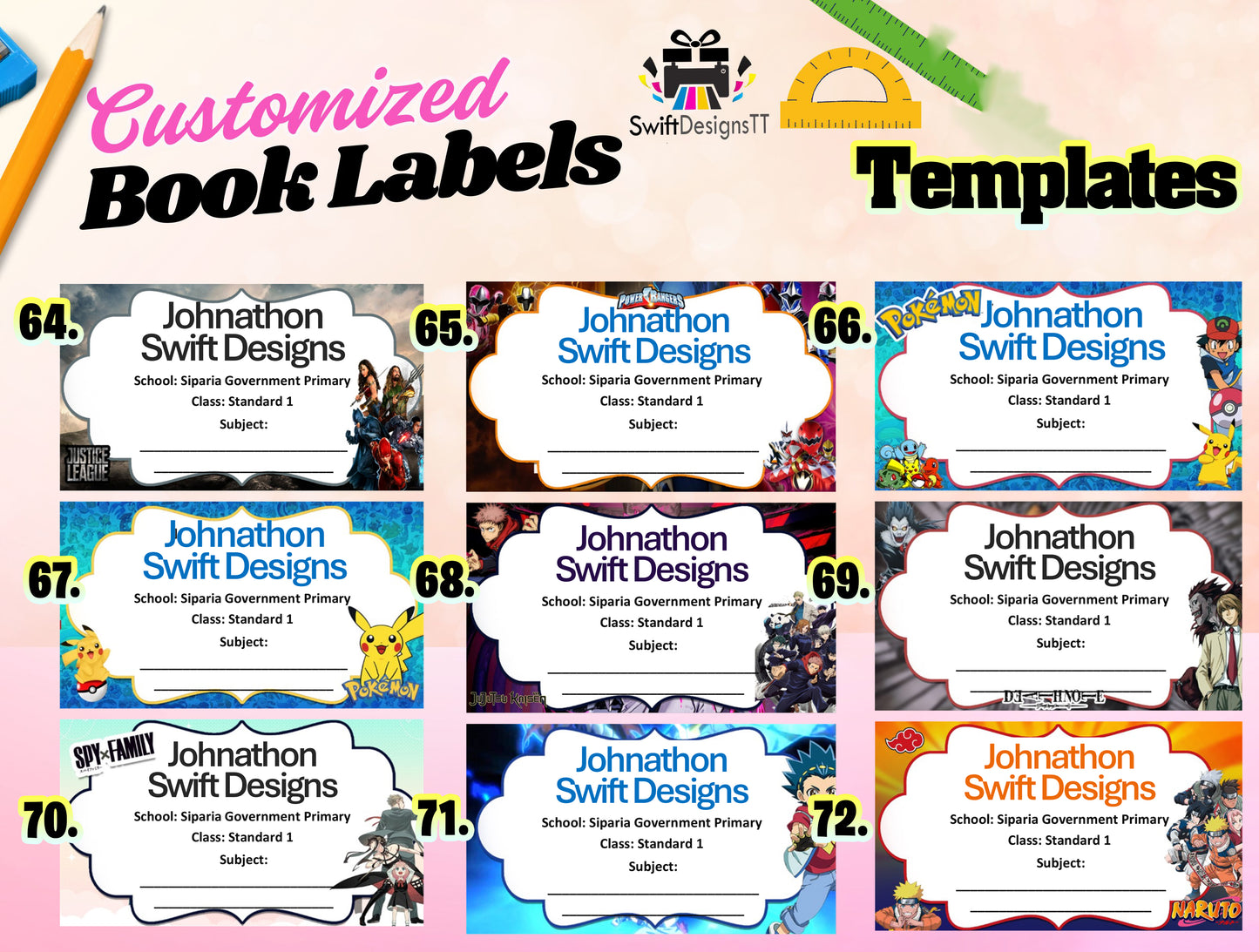 Customized Books Labels