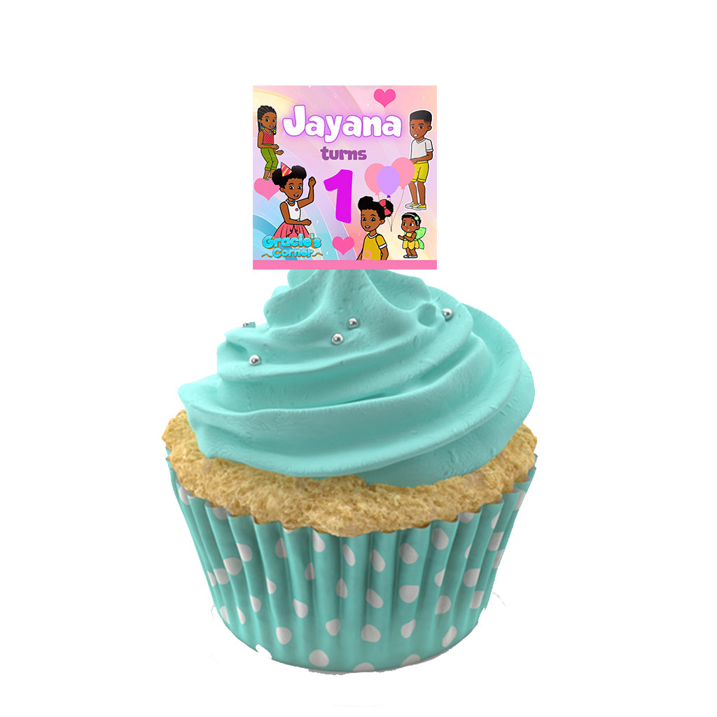 6PCS - Personalized Cupcake Toppers