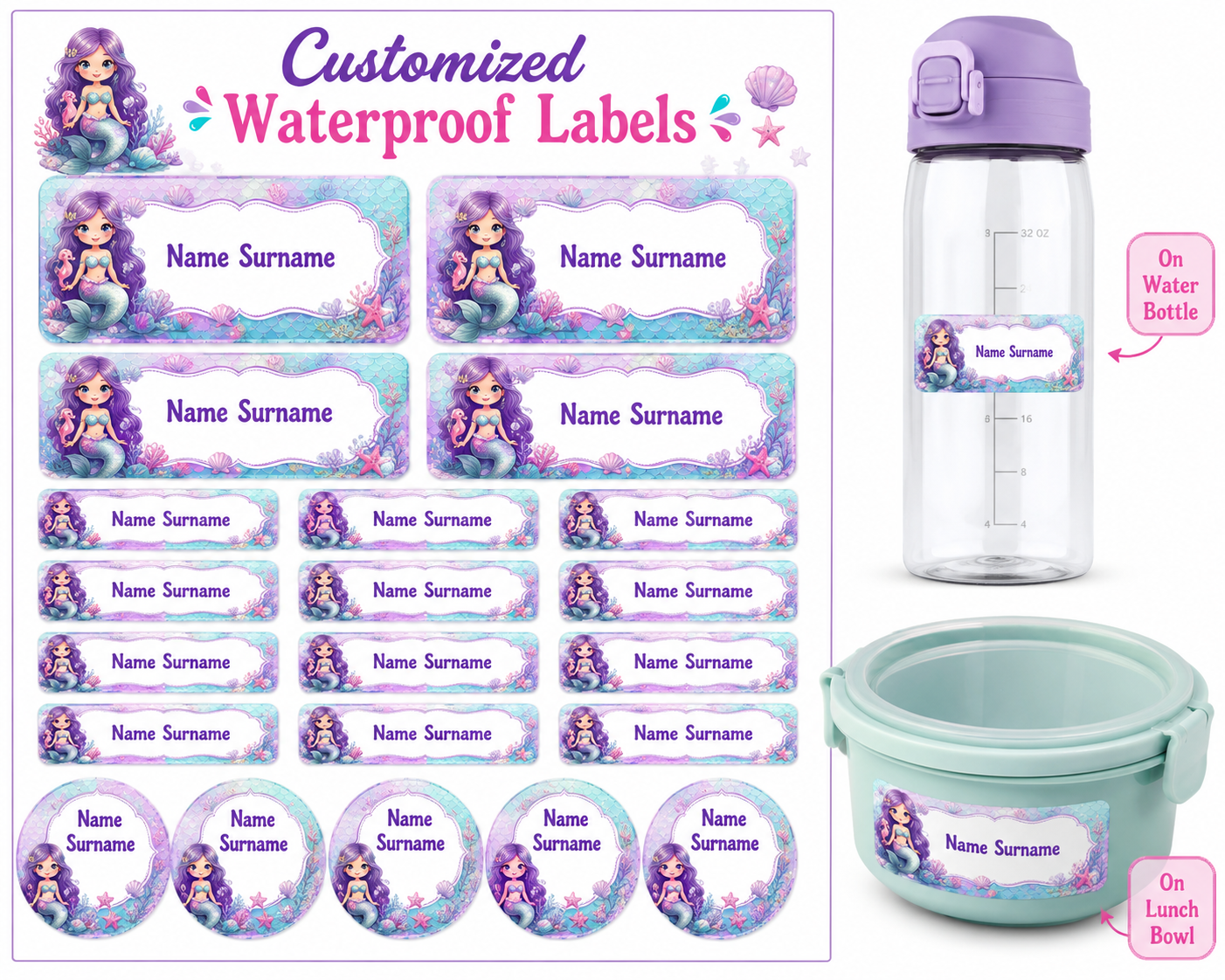 Waterproof Labels  (21PCS)