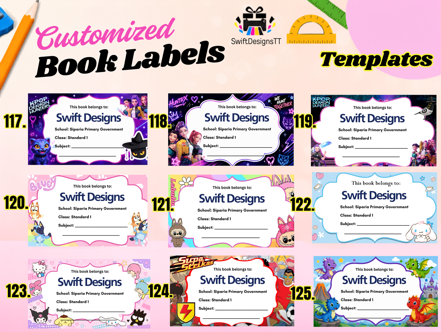 Customized Books Labels