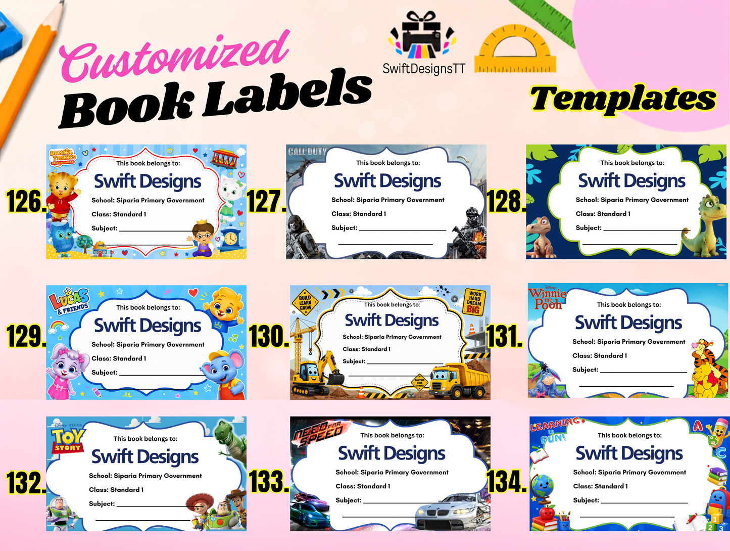 Customized Books Labels