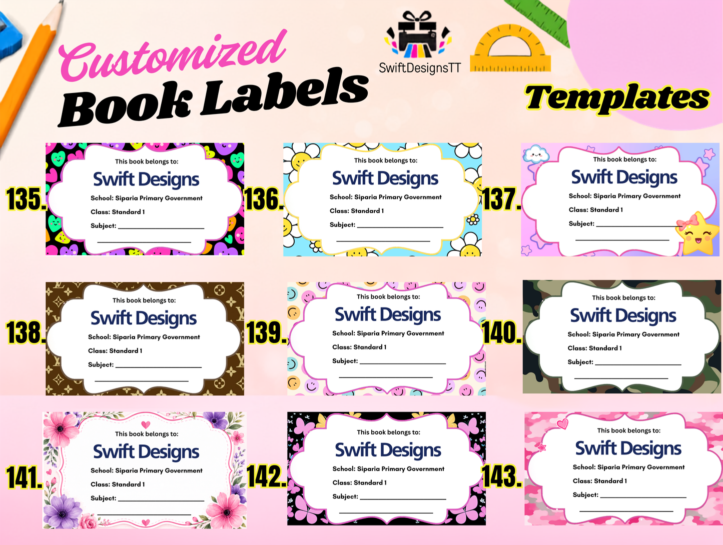 Customized Books Labels