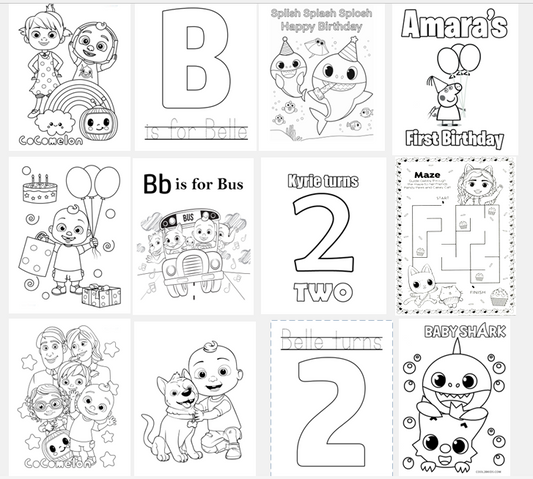 12PCS Customized Activity/Coloring Books
