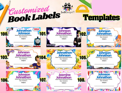Customized Books Labels