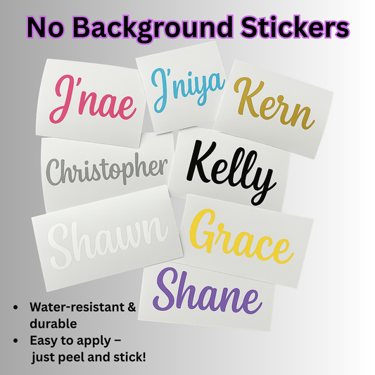 Custom Vinyl Name Stickers