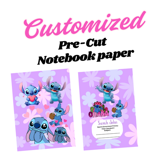 Notebook Covers (Pre-cut) Sheets