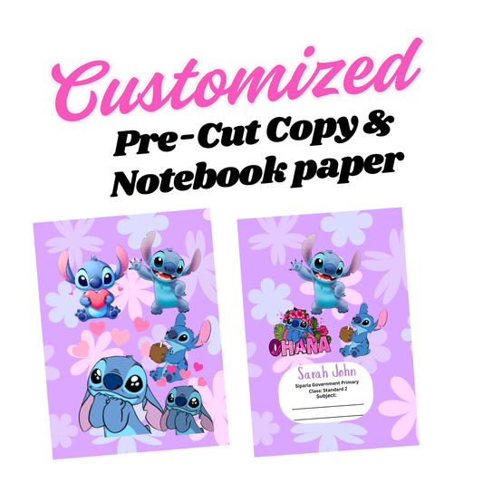 Customized Pre-Cut Sheets (Notebook & Copybook)