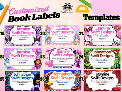 Customized Books Labels
