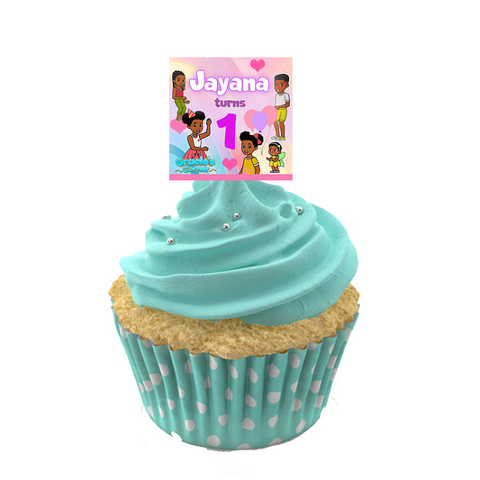 6PCS - Personalized Cupcake Toppers